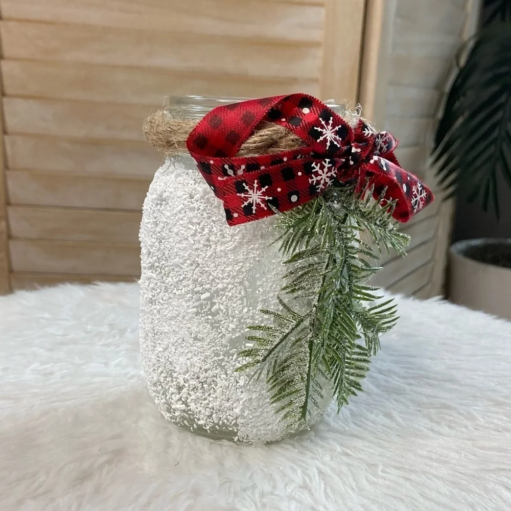 Frosted Woodland Glow Jar